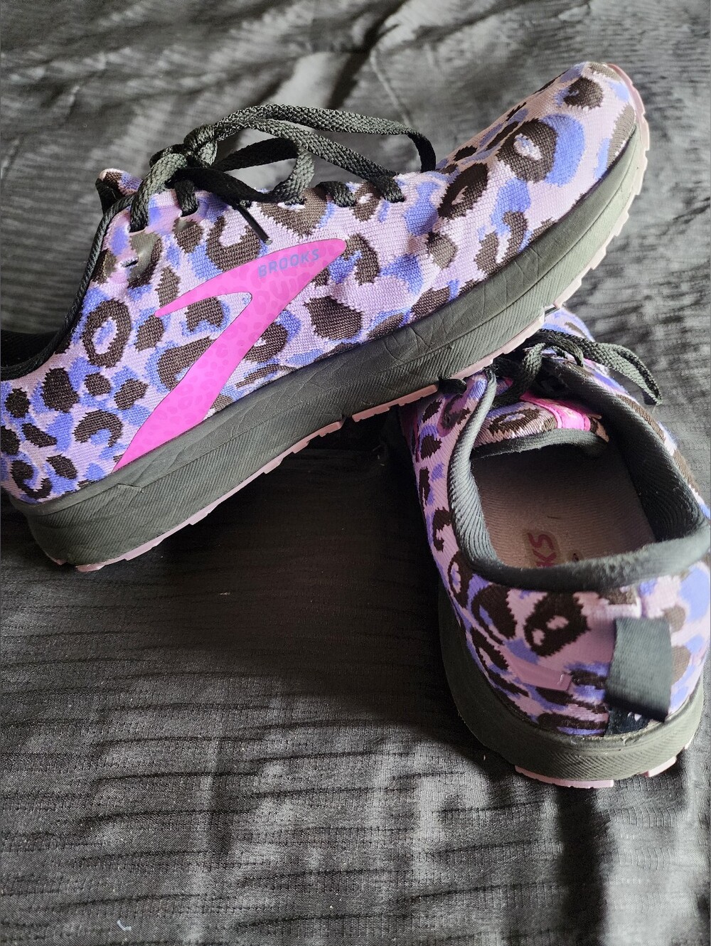 Brooks Purple Leopard Shoes
